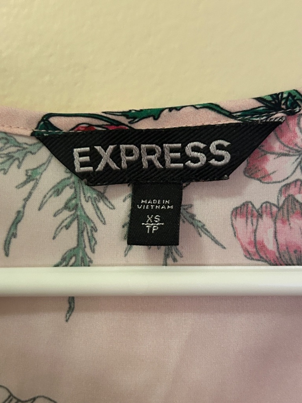 Express Pink Floral Lace Blouse | Feminine Sheer Top | Dressy Spring Summer Shir - Picture 3 of 4